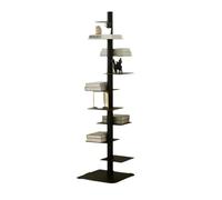 Multi-Layered Bookshelf Tower,9 Tier Metal Spine Bookshelf Tower Tall Narrow Ladder Book Shelf Corner Shelf Multipurpose Storage Rack Display Book Shelf for CDs/Movies/Books