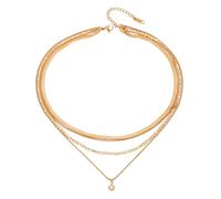 Multi-Layered Metal Choker Necklace with Crystal Pendant, Minimalist Geometric Stacked Chain Design, Luxury INS Style Statement Jewelry for Women, Versatile Everyday Accessory