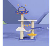 Multi-Level Cat Tree Tower for Indoor Cats, Sisal Scratching Posts, Cloud Platforms, Space Capsule & Top Perch, 115x67x120cm - Ultimate Climbing Playground for Active Cats