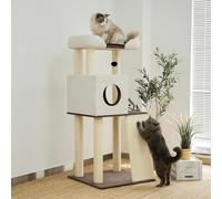 Multi-Level Cat Tree Tower with Scratching Posts and Toys for Indoor Cats - Fun Activity Center and Condo for Kittens