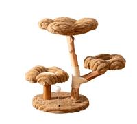 Multi Level Cat Trees, 30''Tall Climbing Tree Featuring, with Sisal Covered Scratching Posts Wooden Kitty Tower, Heavy Duty Tower for Adult Cat Interactive Ball(Brown)