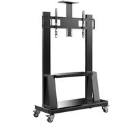 Multi-Level Mobile TV Cart for 55"-85" TVs, Adjustable Standing Stand with VESA Compatibility & Swivel Caster