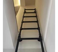 Multi Level Wall Mounted Loft Ladder 1m 2m Long Exit Ladder Window Adjustable Steel Ladder for Motorhomes, Loft Step Ladder for Bunk Beds (100cm)