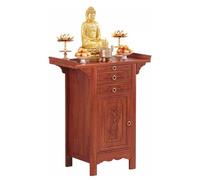 Multi-Level Wood Altar Cabinet with Storage for Spiritual Meditation and Home Decor