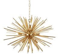 Multi Light Ceiling Pendant 9 Bulb BRASS Feature Chandelier Vintage Metal Lamp