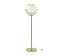 Multi-Lite Floor Lamp Brass & White