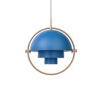 Multi-Lite Pendant Brass & Blue