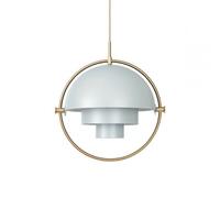 Multi-Lite pendant lamp Sea Grey / Brass Gubi - 5710902800879