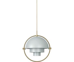 Multi-Lite pendant lamp Sea Grey / Brass Gubi - 5710902800879