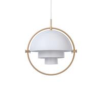 Multi-Lite Pendant White & Brass