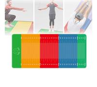Multi Long Jump Training Mat, Home Carpeted Non Slip Exercise Measuring Mat, 3mm Thick Standing Long Jump Test Pad, Clear Scale Yoga Physical Practice Floor Mat for Fitness, Training, Testing