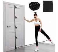 Multi Loop Door Anchor Strap for Resistance Bands, 16.4ft/5M Heavy Duty Anchor System with Multiple Loops, Punch-Free Workout Strap with Storage Bag for Home Gym, Full Body Training & Physical Therapy