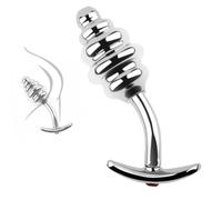Multi Loops Threaded Bent Metal Base with Shiny Gemstones | Silver White Smooth Stainless Steel, Portable Buckle, Comfortable To Wear: 29-35-40mm （L）