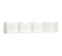HOMCOM Wooden Wall-Mounted Storage Media Display Shelf Center Rack in White HOMCOM White