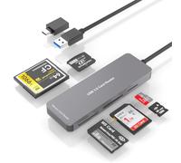 Multi Memory Card Reader, 6 in 1 USB C USB 3.0 to SD TF XD CF MS M2 Card Reader Adapter, Supports SD SDXC SDHC CF CFI TF Micro SD Micro SDXC Micro SDHC MS MMC UHS-I Cards,for Windows/Mac/Linux/Android