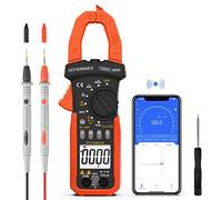 Multi Meter,Digital Clamp Meter GR-7200C-APP DC AC Amp Meter TRMS 4000counts,Auto-ranging Bluetooth Connect for Volt Amps Ohm Temp Measurement,Continuity Capacitance Resistance Frequency Diode Test.