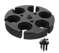 Multi Microphone Holder, Wired and Wireless Mic Holder for Stand, Hold Up to 6 Microphones, Aluminum, Black