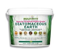 MULTI-MITE 1KG Bucket Feed Grade Diatomaceous Earth DE Powder for Dogs Cats Poultry Animal Bedding & Housing Pet Areas, Stables, Gardens. 100% Natural Highly Absorbent & Desiccating DEFRA Registered