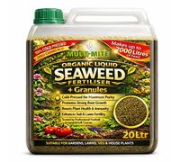 Multi-Mite Liquid Seaweed Organic Cold Pressed Concentrate - 100% Natural - Plant Feed Fertiliser Trees Lawn Veg & House Plants Root or Foliar Feed (20 LITRES WITH GRANULES)