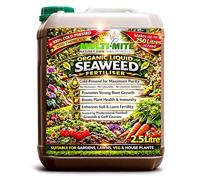MULTI-MITE Organic Liquid Seaweed Fertiliser 2.5 Litre Plant Feed Concentrate Biostimulant for Gardens Lawns Vegetables Trees Roses Shrubs Herbs Fruit and House Plants Natural Liquid Seaweed