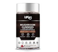 Multi Mushroom Gummies Supplement 3000mg with Lion's Mane & Ashwagandha Promotes Nootropic Focus Brain Supplement, Immune Support & Stress Relief - 60 Count (Halal, Gluten-Free, Vegan) (1)