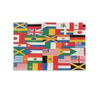 Multi - Nation Flags Collage Puzzles for Adults Family Game 500 Piecing