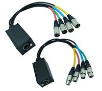 Multi Networks Receiver 4-Channel 3Pin XLR Ethernet Extender, Stage Sound Lighting Multi Networks Receiver Extender