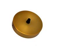 Multi Outlet Ceiling Rose (2-8 point available) Multiple Drop for Swag or Pendant Ceiling Light Fitting Vintage Retro ES E27 Braided Flex Lamp Holder (Yellow Brass Point 1)