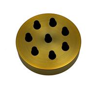 Multi Outlet Ceiling Rose (2-8 point available) Multiple Drop for Swag or Pendant Ceiling Light Fitting Vintage Retro ES E27 Braided Flex Lamp Holder (Yellow Brass Point 8)