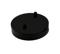 Multi Outlet Ceiling Rose (2-8 point available) Multiple Drop for Swag or Pendant Ceiling Light Fitting Vintage Retro ES E27 Braided Flex Lamp Holder (Black Point 2)