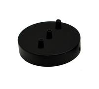 Multi Outlet Ceiling Rose (2-8 point available) Multiple Drop for Swag or Pendant Ceiling Light Fitting Vintage Retro ES E27 Braided Flex Lamp Holder (Black Point 3)