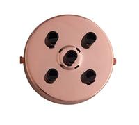 Multi Outlet Ceiling Rose 5 Way Rose Gold