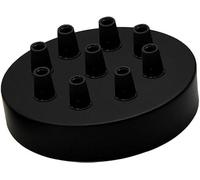 Multi Outlet Ceiling Rose 9 Point Black Multiple Drop Metal Canopy for Swag or Pendant Ceiling Light Fitting Vintage Retro Braided Flex Lamp Holder Cluster for Modern Lighting (1-9 Point Available)