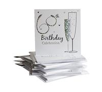 Simon Elvin Multi Pack 36 Holographic 60th Birthday Party Card Invitations & Envelopes