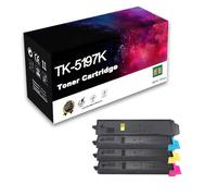 Multi-Pack Compatible Color Laser Cartridge Set For Kyocera TK-5197C TK-5197M TK-5197Y TK-5197K TASKalfa 306ci 307ci 308ci,Set-1 Pack