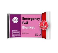 Multi-pack EMERGENCY Space Survival Thermal Foil BLANKET Sports Shock Sensory Mylar Camping (1 Pack)