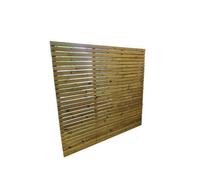 Multi Pack of 2 - Contemporary Fence Panel - H180 cm - Fully Assembled Churnet Valley Garden Furniture Ltd Brown 2 Pack