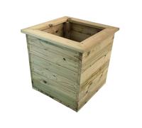 Multi Pack of 2, Deluxe Square Planter - L47 x W47cm - Fully Assembled Churnet Valley Garden Furniture Ltd Brown 2 Pack