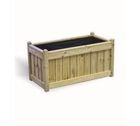 Multi Pack of 3 - Elegant Rectangular Trough - Min. Assembly Required Churnet Valley Garden Furniture Ltd Brown 3 Pack