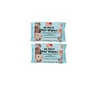 Multi Pack of Pet Grooming Wipes Count Deodorizing & Hypoallergenic Cleaning Wipes for Dogs & Cats All Natural Pet Wipes (120 Wipes)