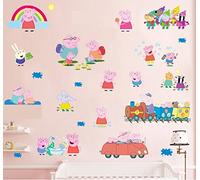 Multi Pack Peppa Pig Family Set Wall Sticker Mural Art Deco Home Wall Decor Decoration Decals Baby Room