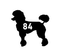 Multi Pack Pet Dog Poodle Waterproof Wheelie Bin Stickers - Cute Sticker - Garden Accessories - Bin Numbers for Wheelie Bins - Stick On Numbers