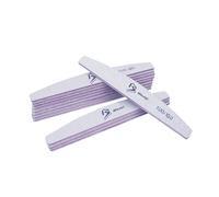 Multi Pack Professional Nail Files Double Sided Emery Board(100/180/240 Grit) Nail Styling Tools Pet Grooming Tools for Home and Salon Use (Half Moon 100/180, Pack of 10)