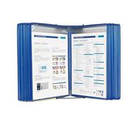 Multi-Page folders, Metal 20 Display Pockets, Letter-Size, Space Saving Desktop Reference Organizer, Color Flip(Blue)
