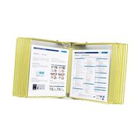 Multi-Page folders, Metal and PVC 20 Display Pockets, Letter-Size, Flip and Find Reference Desktop Document Holder(A)