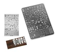 Multi Pattern Nails Stamp Plates Stainless Steel Crafting Tool Nails Stamping Plate Stainless Steel Nail Art Stencil