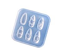 Multi Pattern Nails Stencil Mold Bendable Silicone Quick Release Template for Wedding Party Art Creations Template Mold French Flower Design