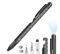 Multi Pen® 9 in 1 | Multifunctional Pen Durable Aluminium | Bottle Opener, Phone Holder, Spirit Level, Screwdriver, Lamp, Ruler | DIY Tools | Gadget Gift Idea | Multifunction | OriginalCorner®