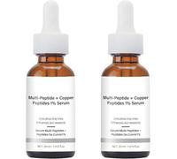 Multi-Peptide + Copper Peptides 1% Serum, Copper Peptide Serum for Face, Deeply Moisturises, Smoothes fine lines, Brightening & Nourishing, Improves Skin Elasticity (2PC)