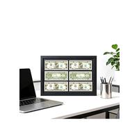 Multi Picture Frame,Dollar Bill Frame,15.3x11.4 Inch Black Dollar Bill Frame with Matte. Desktop and Wall Mounted.